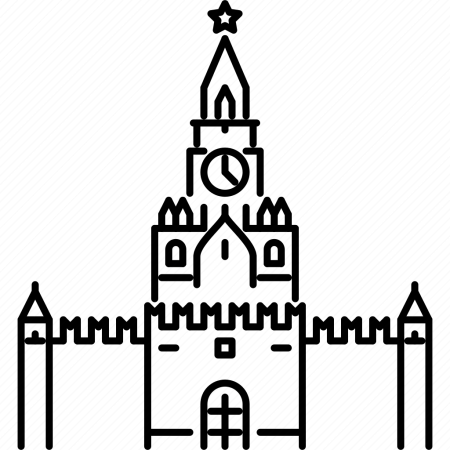 Спасская башня Кремля контур