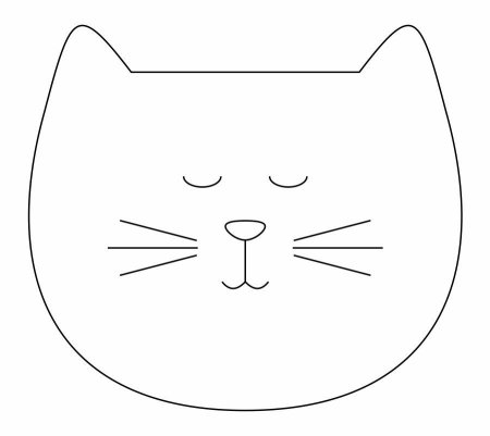 Мордочка котика для аппликации