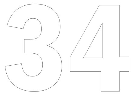 Цифра 6 трафарет