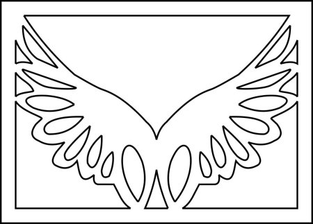 Трафареты ангелов с крыльями из бумаги (41 фото)