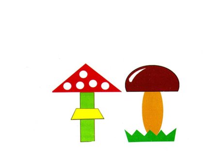 Заготовки для аппликации грибы