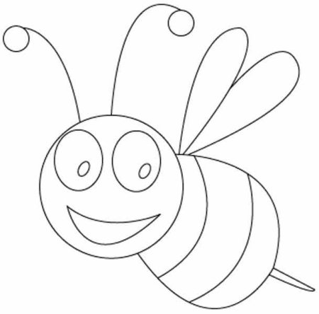 Раскраска пчела для детей 3-4 лет