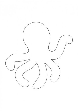 Осьминог трафарет