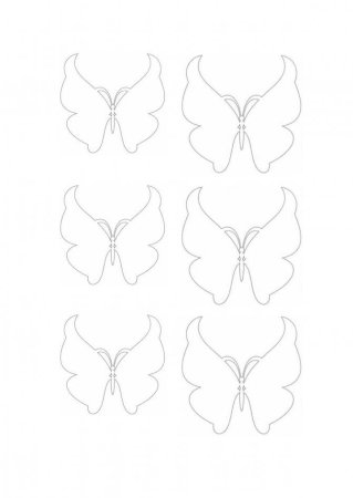 Трафарет бабочки для вафельной бумаги