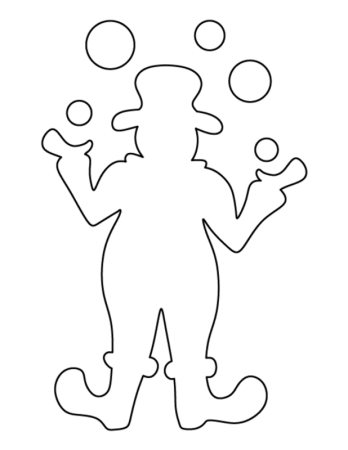 Клоун шаблоны для аппликации