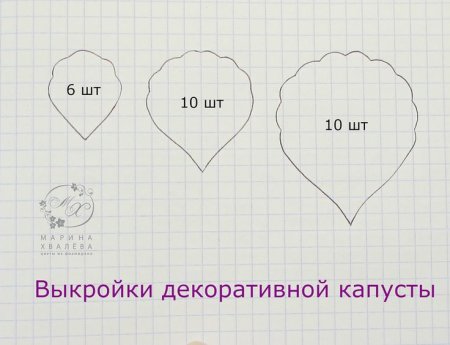 Выкройки лепестков цветов