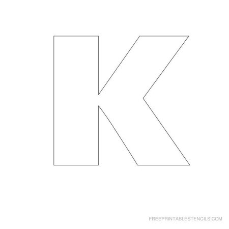 Трафарет буквы k
