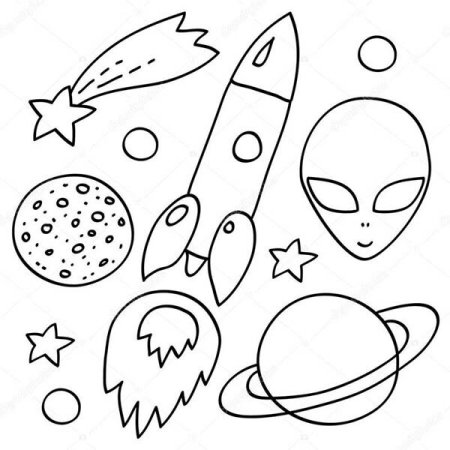 Космос шаблоны для вырезания