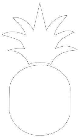 Трафарет ананаса для вырезания