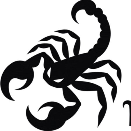 Скорпион трафарет