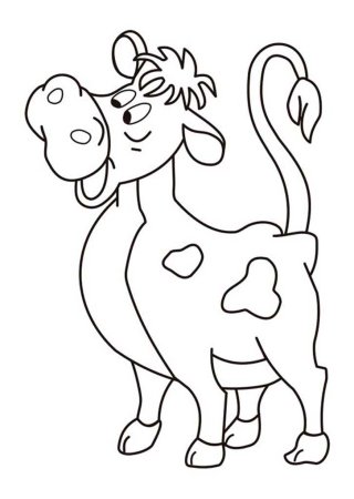 Раскраска корова