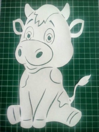 Вытынанка бык