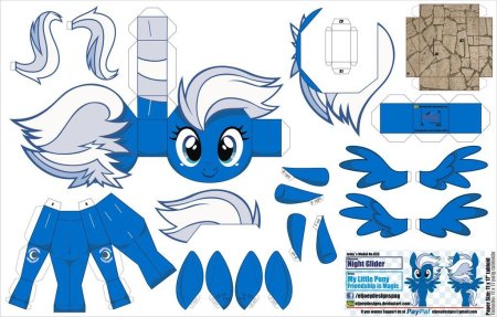 Фигурки из бумаги my little Pony
