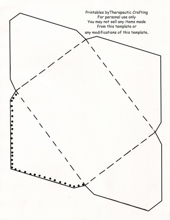 Выкройка конверта 220х110