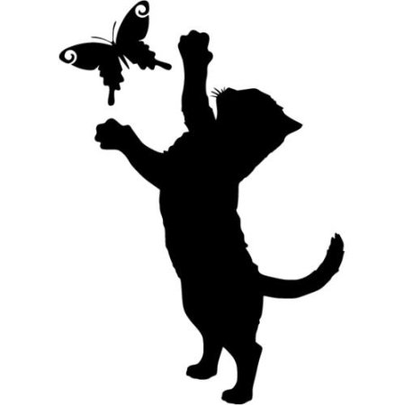Трафарет кота на стену
