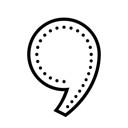 Запятая трафарет