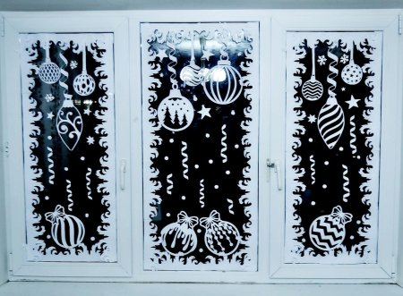Трафареты зимних узоров на окна из бумаги (46 фото)