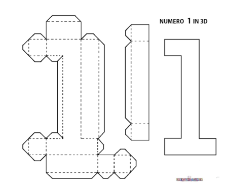 Цифра 12 трафарет