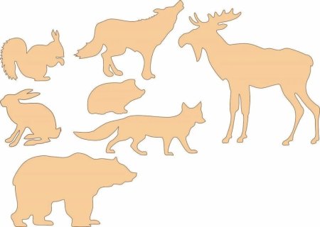 Трафареты диких животных