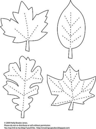 Трафареты для поделки осенние листья из цветной бумаги (44 фото)