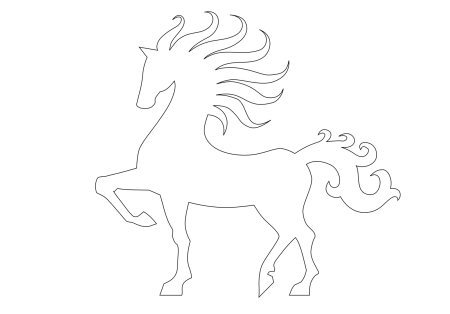Трафарет лошадки для вырезания