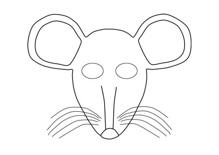 Маска мышки раскраска