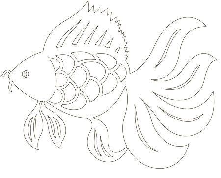 Трафарет рыбки для вырезания