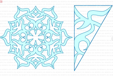 Трафареты снежинок из бумаги схемы (46 фото)