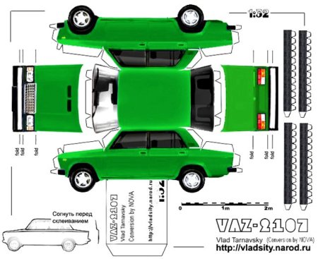 Развертка автомобиля "ВАЗ 21099"