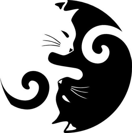 Кошка на месяце трафарет