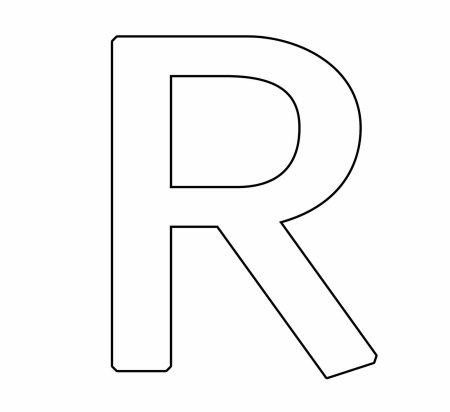 Трафарет буквы r