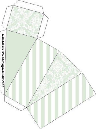 Развертка коробочки кусочек торта