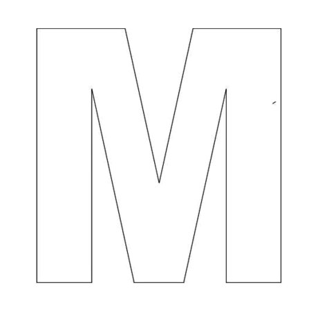 Буква m трафарет