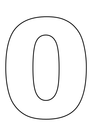 Цифра 0 трафарет