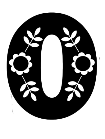 Цифра 0 трафарет
