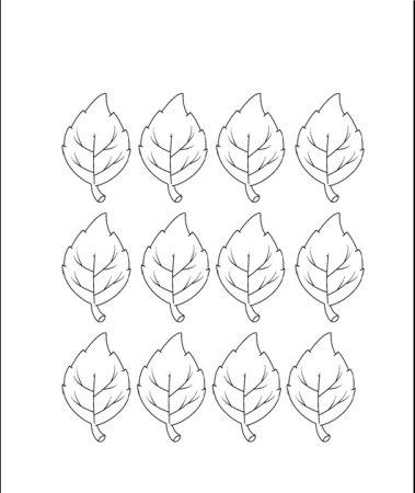 Трафареты листочка березы для вырезания из бумаги (44 фото)
