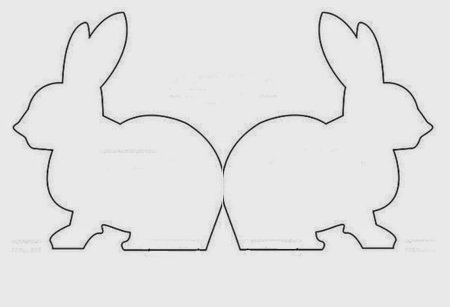 Трафареты пасхального зайца для вырезания из бумаги (43 фото)