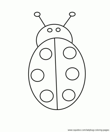 Трафарет Божьей коровки для рисования