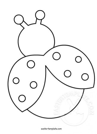 Божья коровка шаблон