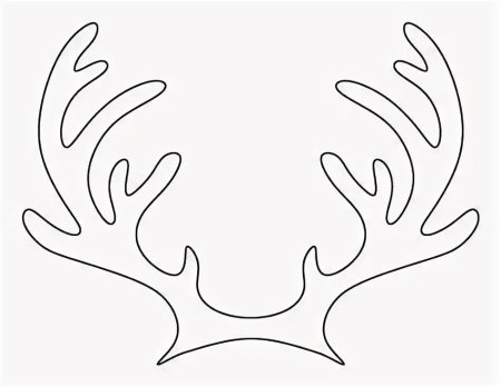 Трафарет "Оленьи рога"
