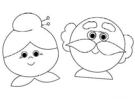 Шаблоны лица бабушки и дедушки