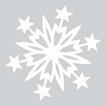 Украшение окон снежинками