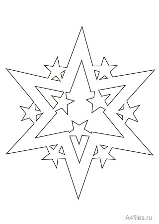 Трафарет для вырезания звезд