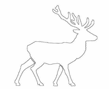 Трафарет оленя для вырезания