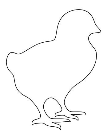 Трафарет цыпленка для аппликации