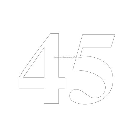 Цифры 45 для вырезания