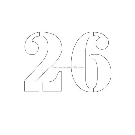 Цифра 20 трафарет