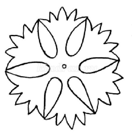 Трафарет василька