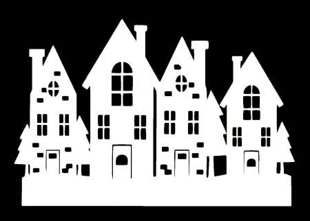 Новогодние домики на окна