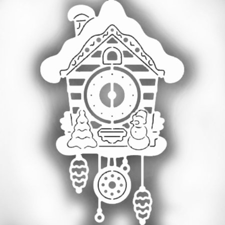 Трафареты на окна часы